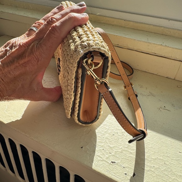 Tory Burch Tan Textured Crossbody Bag - Picture 3 of 9